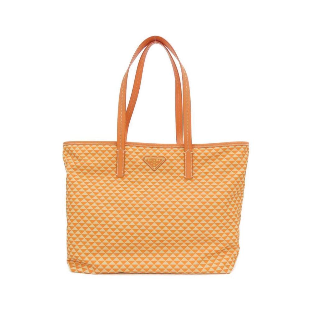 Prada Symbole shopping tote geometric leather Orange